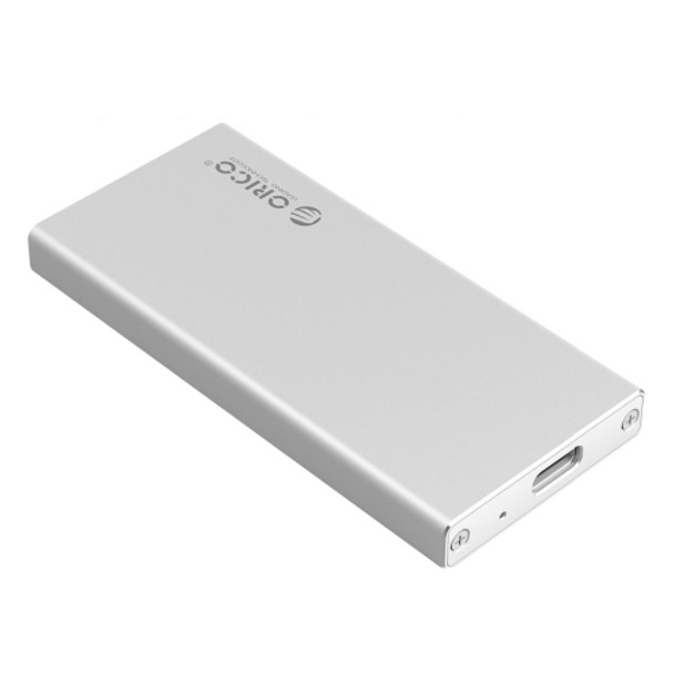 ORICO MSA-UC3 USB 3.1 Type C Aluminum External Storage Enclosure Hard Disk Box for 50mm x 30mm M-SATA SSD(Silver)