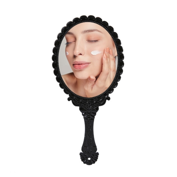 Vintage Mirror Handhold Makeup Mirror(Black)