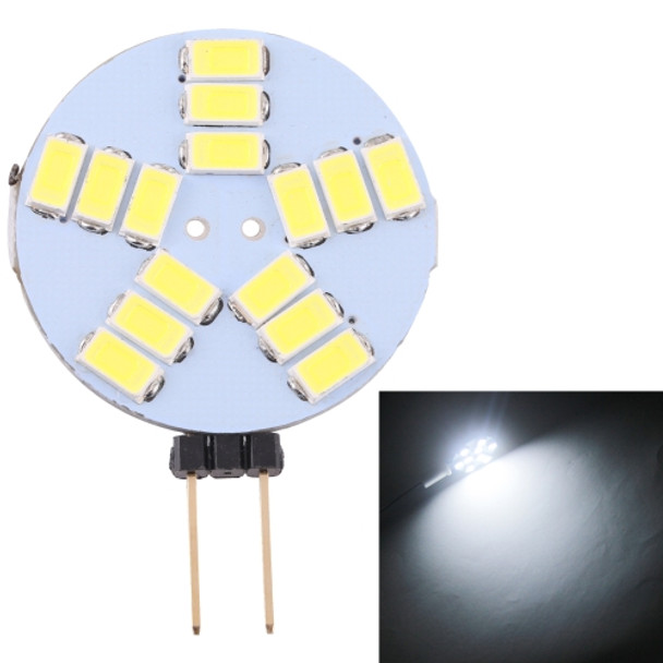 G4 15 LEDs SMD 5730 400LM 6000-6500K Stepless Dimming Energy Saving Light Pin Base Lamp Bulb, DC 12V (White Light)