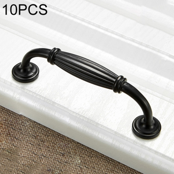 10 PCS 6064C-96 Simple Cabinet Door Handle Drawer Wardrobe Handle (Black)