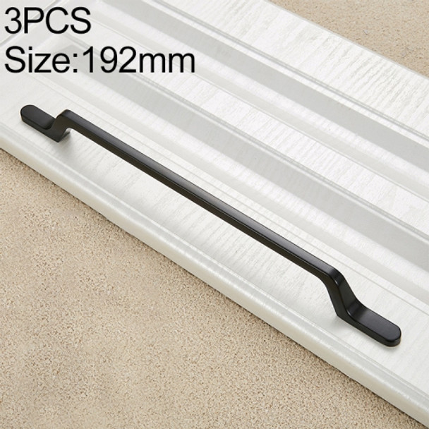3 PCS 9008_192 Simple Black Drawer Cabinet Handle