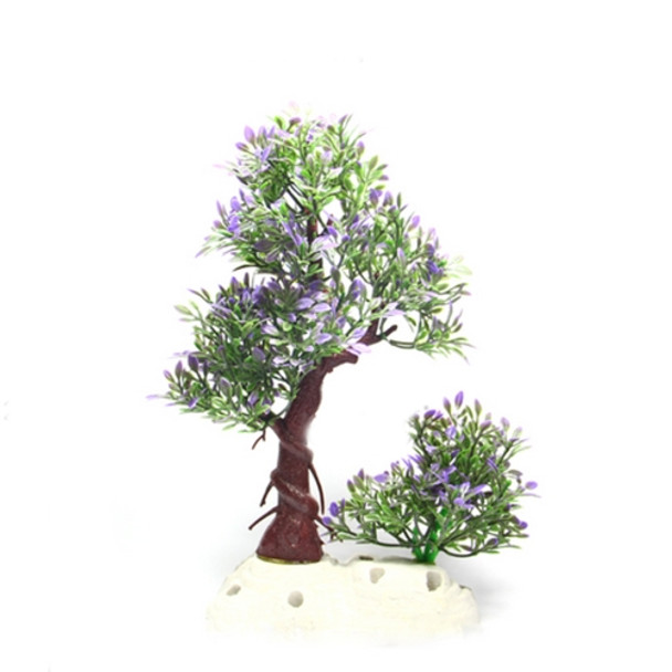 Artificial Tree Plant Grass Figurines Miniatures Aquarium Fish Tank Landscape, Size: 18.0 x 20.0cm