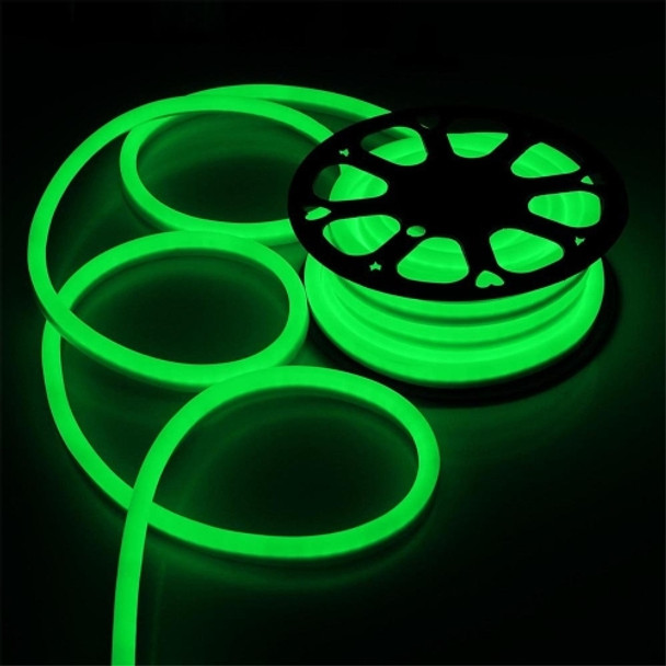 YWXLight 5m 600LEDs 2835 SMD LED Neon Light Flexible DIP IP67 Waterproof Rope Light 2 Wires, AC 220-240V (Green Light)
