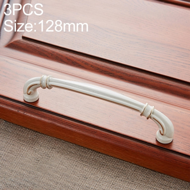 3 PCS 6569-128 Lvory White Peach Wood Drawer Cabinet Door Handle