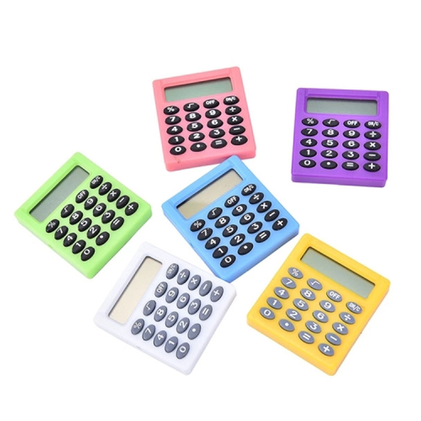 Pocket Cartoon Mini Calculator Candy Colors Handheld Coin Batteries Calculation Tool(Color Radom Delivery)