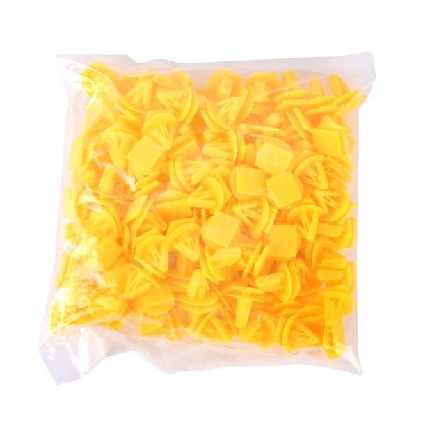 100 PCS Hole Plastic Rivets Fastener Push Clips(Yellow)