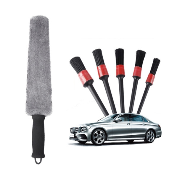Car Air Outlet Cleaning Brush Interior Cleaning Tool, Style: Ruler Brush+5 PCS Brush