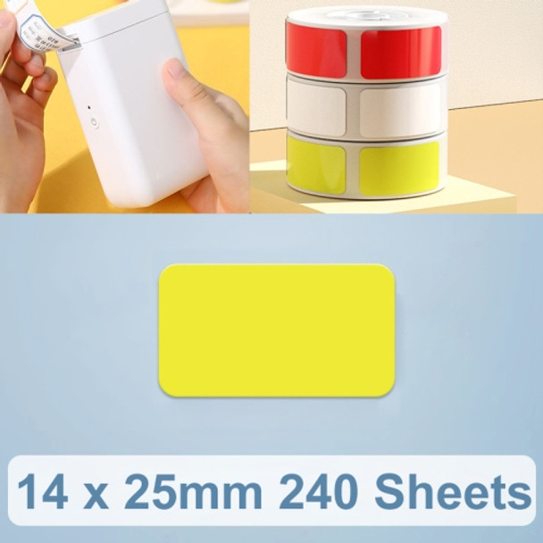 14 x 25mm 240 Sheets Thermal Printing Label Paper Stickers For NiiMbot D101 / D11(Yellow)