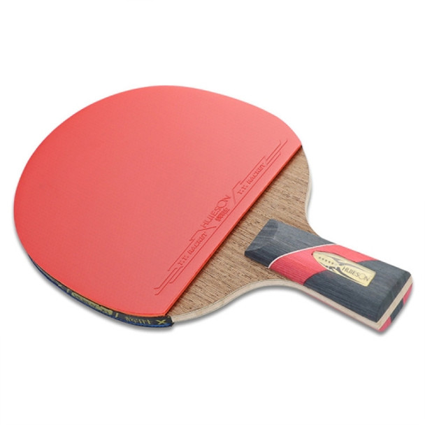 HUIESON HS-LX Six Star 5-Layer Chicken Wing Tip + 2 Layer Carbon Double Side Continuous Table Tennis Single Racket(Pen Hold Grip Racket)