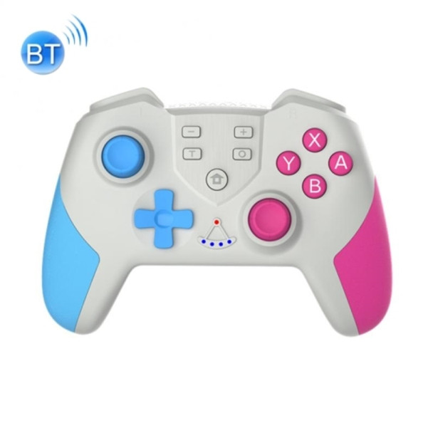 T23 Macro Programming Six-Axis Wireless Bluetooth Handle With NFC For Switch Pro(Blue Pink)