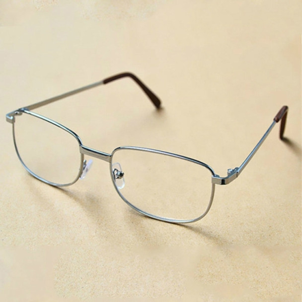 Full Metal Frame Resin Lenses Presbyopic Glasses Reading Glasses +1.50D(Silver)
