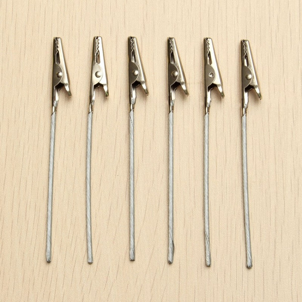 40 PCS Metal Wire Rope Alligator Clips, Size:8cm