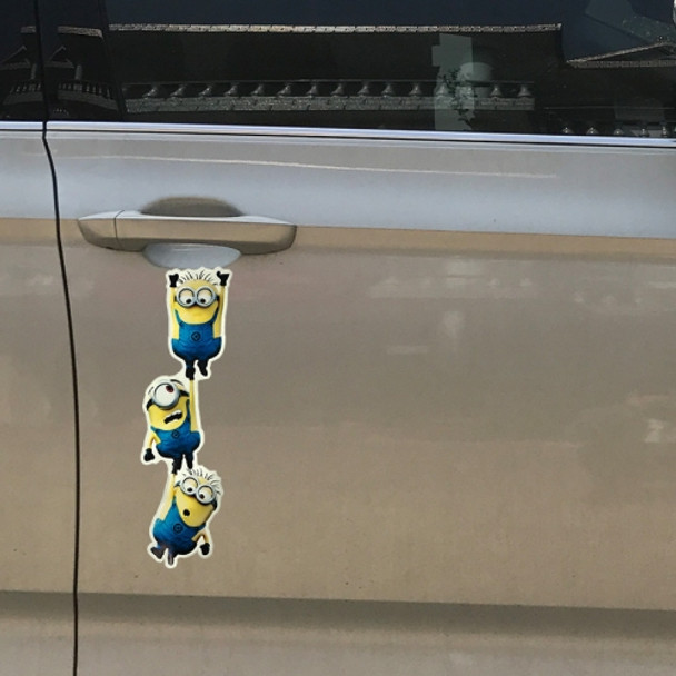 5 PCS Minions Shake hands Pattern Car Sticker Cute Cartoon Waterproof Car Decal, Size: 22x7cm