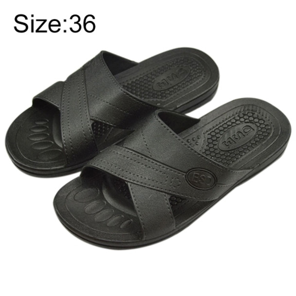 Anti-static Non-slip X-shaped Slippers, Size: 36 (Black)