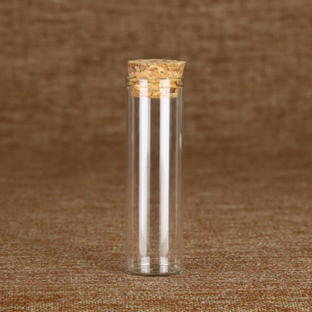 5 PCS Diameter 30mm Straight Cork Bottle High White Material Transparent Glass Small Bottle Multi-spec Reagent Bottle, Specification:30×120mm-60ml(Transparent)