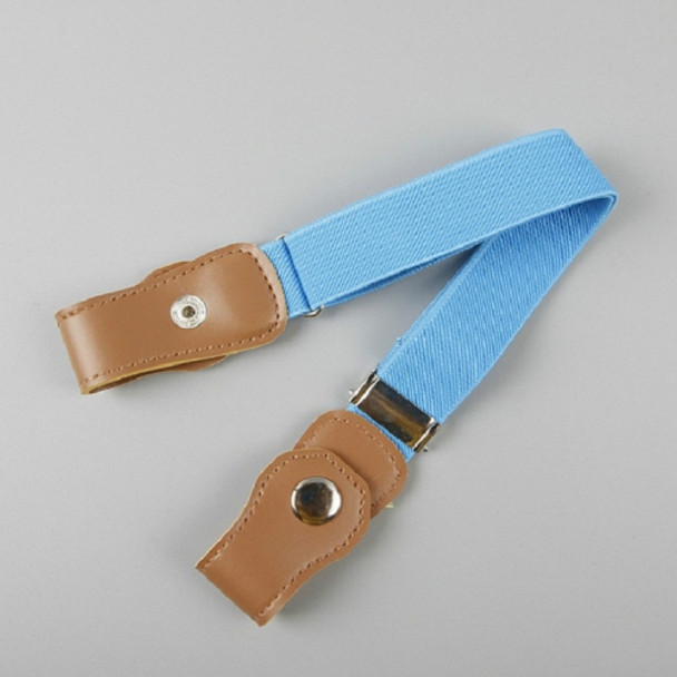 Snap Version Children Weaving Cloth Elastic Force Belt(Blue)