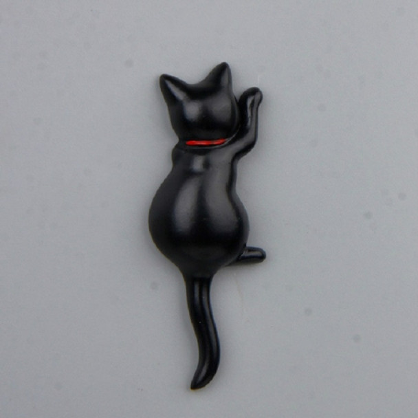 Cute Cat Creative DIY Refrigerator Stickers Doll Magnetic Stickers(Black)