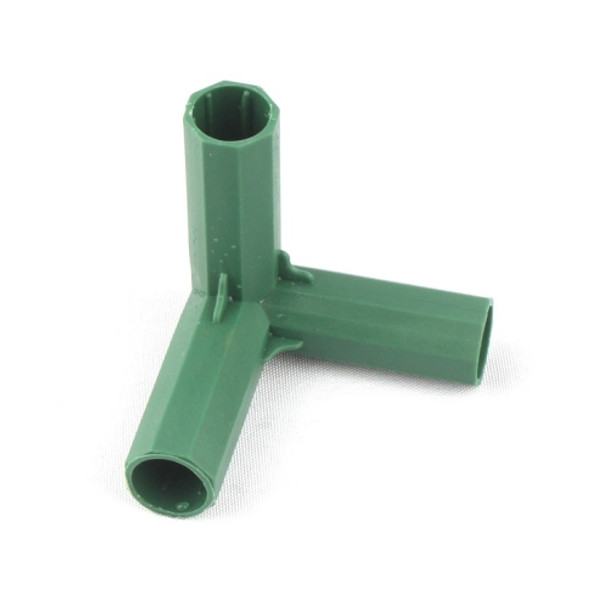 2 PCS 16mm Plastic Gardening Pillar Connectors Vegetable Garden Climbing Plants Bracket Awning Pipe Pole Connecting Joints(Right Angle Tee)