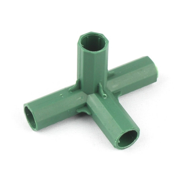 2 PCS 16mm Plastic Gardening Pillar Connectors Vegetable Garden Climbing Plants Bracket Awning Pipe Pole Connecting Joints(Right Angle Cross)