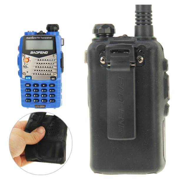 Pure Color Silicone Case for UV-5R Series Walkie Talkies(Black)