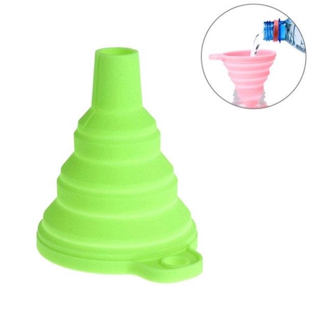 Silicone Colander Mini Foldable Funnels Hopper(Green)