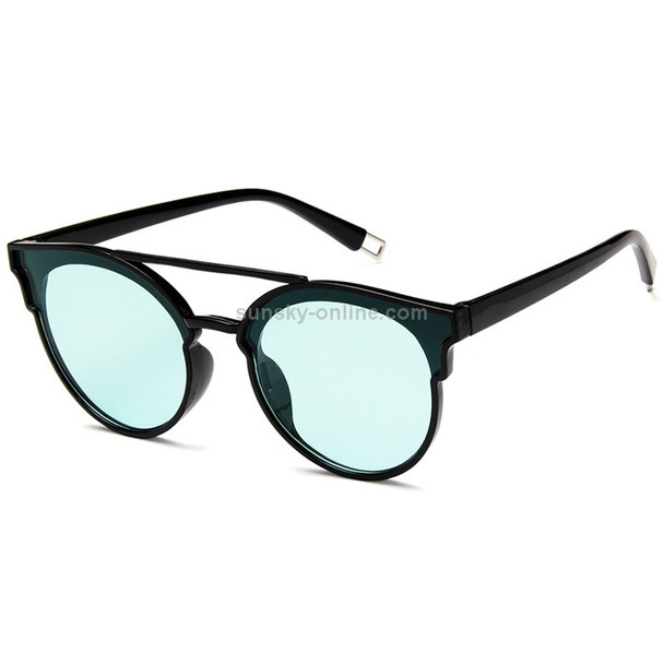 Cat Eye Women Retro Sunglasses Lady Eyewear(Black+Green)