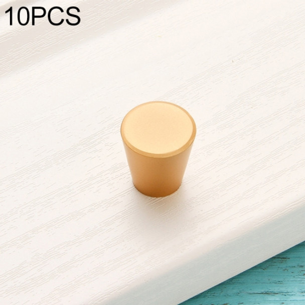 10 PCS 9001-Single Small Oval Drawer Cabinet Door Aluminum Alloy Handle (Gold)
