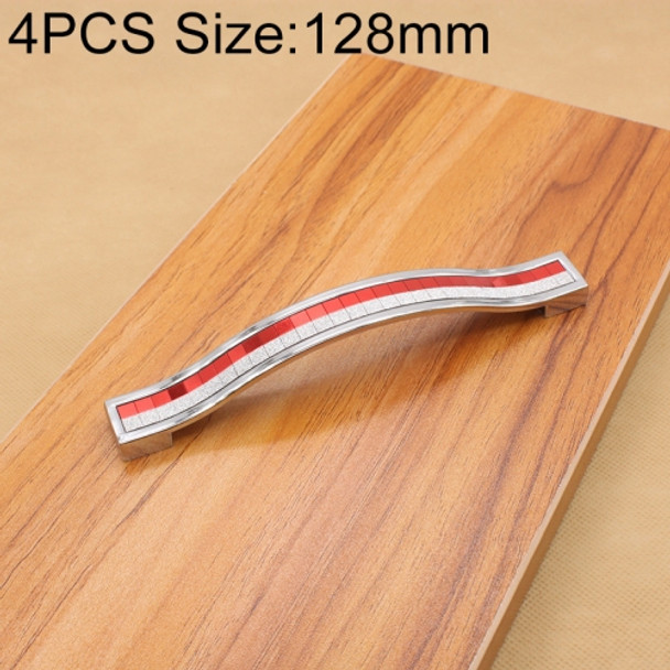 4 PCS Crystal Color Diamond Modern Wardrobe Door Cabinet Wine Cabinet Fashion Drawer Handle, Hole Distance: 128mm(Red)