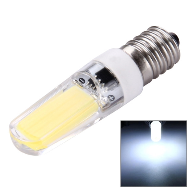 E14 3W 300LM COB LED Light , PC Material Dimmable for Halls / Office / Home, AC 220-240V(White Light)