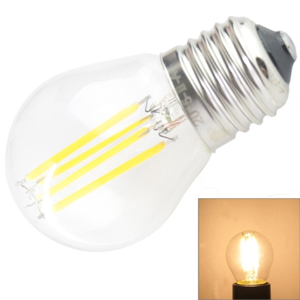 E27 4W Warm White Light 4 COB LED Globe Bulb Lamp, 400 LM 2600-3300K, AC 85-265V