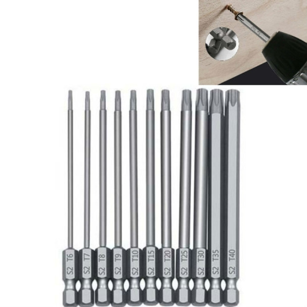 11 PCS 100mm Plum Blossom Hollow Bit Multifunctional Peeling Bit Set