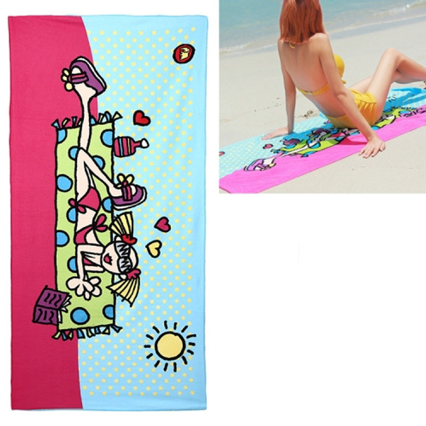 Summer Beach Towel  Absorbent Microfiber Bath Towels Adult Quicky-dry Camping Large Swimming Shower Yoga Sport Towels(Sunny Girl)