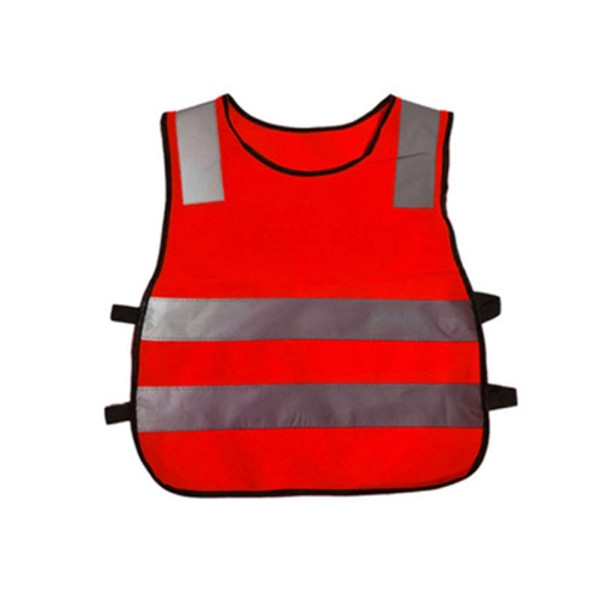 Safety Kids Reflective Stripes Clothing Children Reflective Vest(Red)