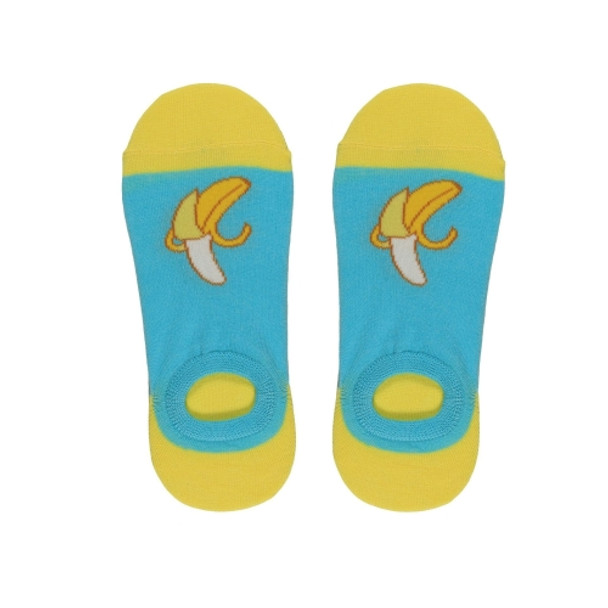 3 Pairs Summer Happy Fruit Fashion Sailboat Socks, Size:EUR 39-44(Banana)