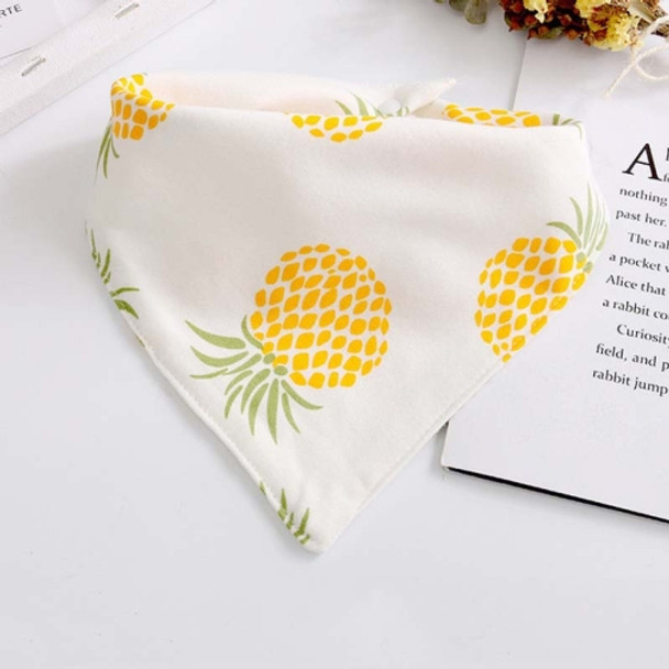 4 PCS Kitten Dog Triangle Saliva Towel Scarf Spring and Summer Pet Accessories(Pineapple)