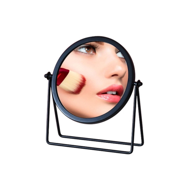Round Wrought Iron Desktop Simple Dressing Mirror( Bracket Black )