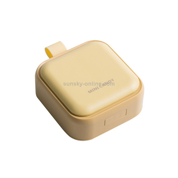 Medicine Packaging Box Portable Portable Storage Box Small Medicine Box(Yellow)