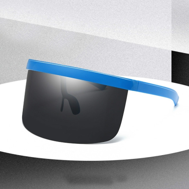 Large Frame Full Protection Outdoor Boy & Girl Sunglasses UV-proof Baby Sunglasses, Frame color: Blue Frame Black&Gray