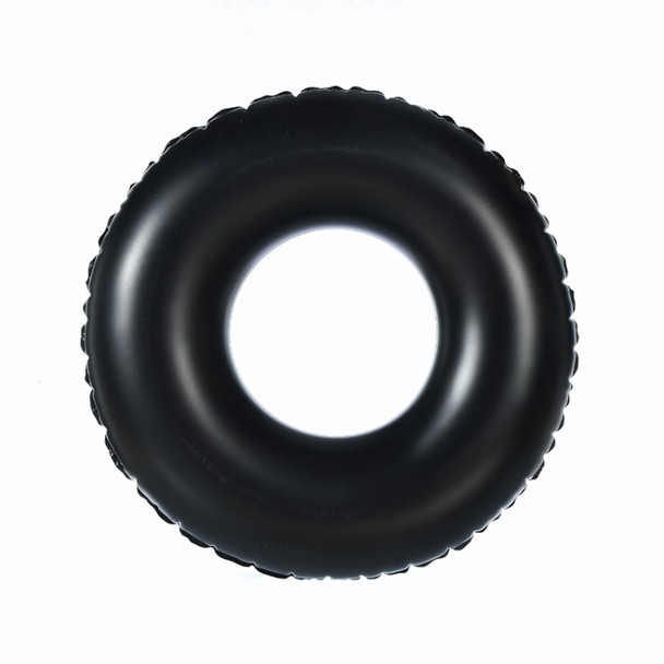 Children Water Inflatable Swimming Ring with Double Valve Handle, Size:90cm(Black)