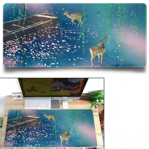 Office Heat Transfer Cute Mouse Pad Desk Mat, Colour: 900x400x3mm(Sika Deer)