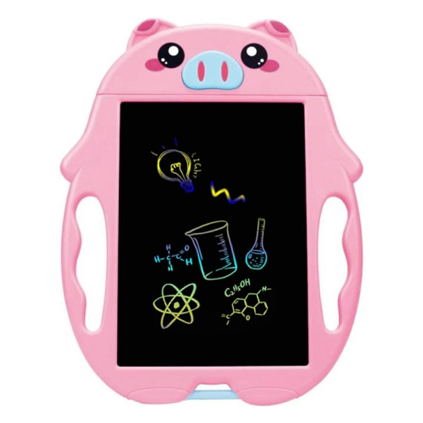 9 inch Children Cartoon Handwriting Board LCD Electronic Writing Board, Specification:Color  Screen(Pink Pig)