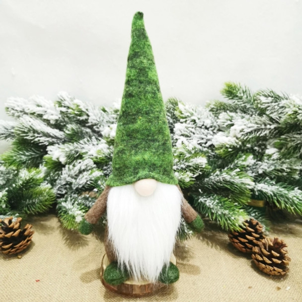 2 PCS Christmas Decorations Santa Claus Ornaments Green Forest Series Faceless Doll, Style:Men