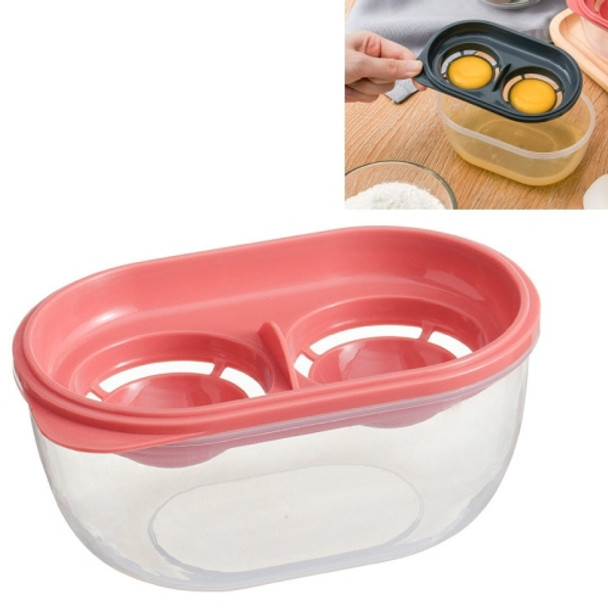 5 PCS Egg White Separator with Storage Box Household Large-Capacity Fast Filtration & Separation Baking Tools(Coral Red)