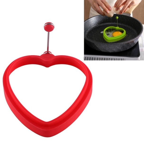 10 PCS Food Grade Silicone Heart-Shaped Omelette Pancake Mold Poached Egg Mold(Heart-shaped Red)