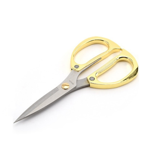 K82 Stainless Steel Alloy Scissors Multifunctional Household Powerful Diamond Scissors(Golden)