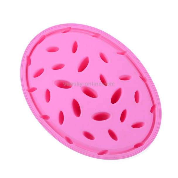 Pet Cat and Dog Jungle Silicone Anti-choke Food Bowl, Size:30.5x22.5cm(Pink)