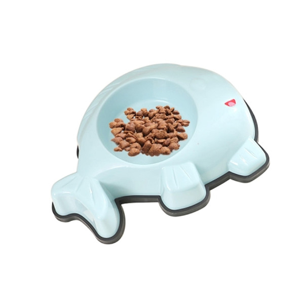 Pet Bowl Multicolor Cartoon Fish Mouth Type Dogs and Cats Durable Non-slip Anti-fall Food Utensils Pet Supplies(Blue)