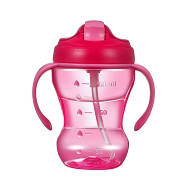 260ML Baby Child Leak-proof Drinking Cup Training Cup With Handle(Pink)