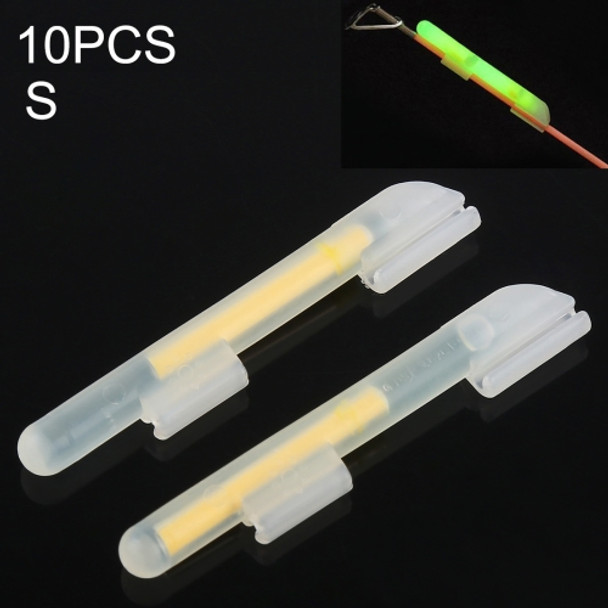 10 Packs OCEAN SUN Clip-On Luminous Float Night Fishing Light Stick, S, Fits Rod Tip 1.5-1.9mm