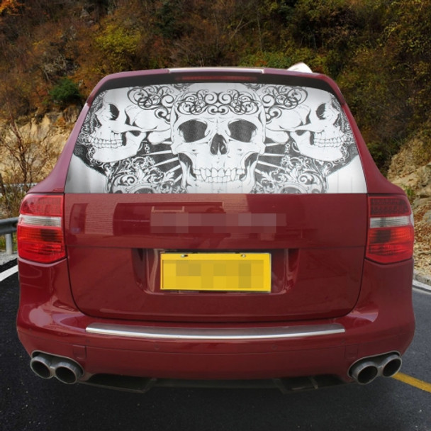 Garland Design Car Sticker Decal Waterproof Backup Window 3 Skulls Styling 3D Emblem External Side Personalized Car Wall House Decoration, Size: 130 * 70cm